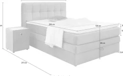 Jockenhöfer Gruppe Boxspringbett »AMY mit Bettkasten, inkl. Bonnell- oder Taschenfederkernmatratze H2-H4« mit 6 cm Kaltschaum-Topper, Samt-Bezug, 120x200 und 140x200 cm