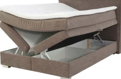 Jockenhöfer Gruppe Boxspringbett »Arabella, 2x 70er Boxen mit Stauraum« Wende-Bonell-Federkern-Matratze (H2/H3), inkl. Topper
