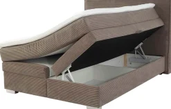Jockenhöfer Gruppe Boxspringbett »Arabella, 2x 70er Boxen mit Stauraum« Wende-Bonell-Federkern-Matratze (H2/H3), inkl. Topper