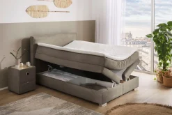 Jockenhöfer Gruppe Boxspringbett »Arabella, 2x 70er Boxen mit Stauraum« Wende-Bonell-Federkern-Matratze (H2/H3), inkl. Topper