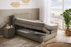 Jockenhöfer Gruppe Boxspringbett »Arabella, 2x 70er Boxen mit Stauraum« Wende-Bonell-Federkern-Matratze (H2/H3), inkl. Topper