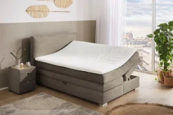 Jockenhöfer Gruppe Boxspringbett »Arabella, 2x 70er Boxen mit Stauraum« Wende-Bonell-Federkern-Matratze (H2/H3), inkl. Topper