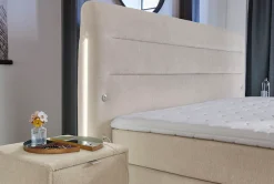 Jockenhöfer Gruppe Boxspringbett »Livia« inklusive LED-Beleuchtung, 4x USB-Ladeports, 7-Zonen-TTFK-Matratze