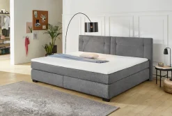 Jockenhöfer Gruppe Boxspringbett »FAMILY, Familienbett mit Taschenfederkernmatratze H3« mit Kaltschaum-Topper, hochwertiger Microfaser-Bezug, 240x200 cm