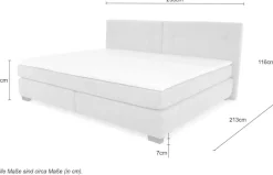 Jockenhöfer Gruppe Boxspringbett »FAMILY, Familienbett mit Taschenfederkernmatratze H3« mit Kaltschaum-Topper, hochwertiger Microfaser-Bezug, 240x200 cm