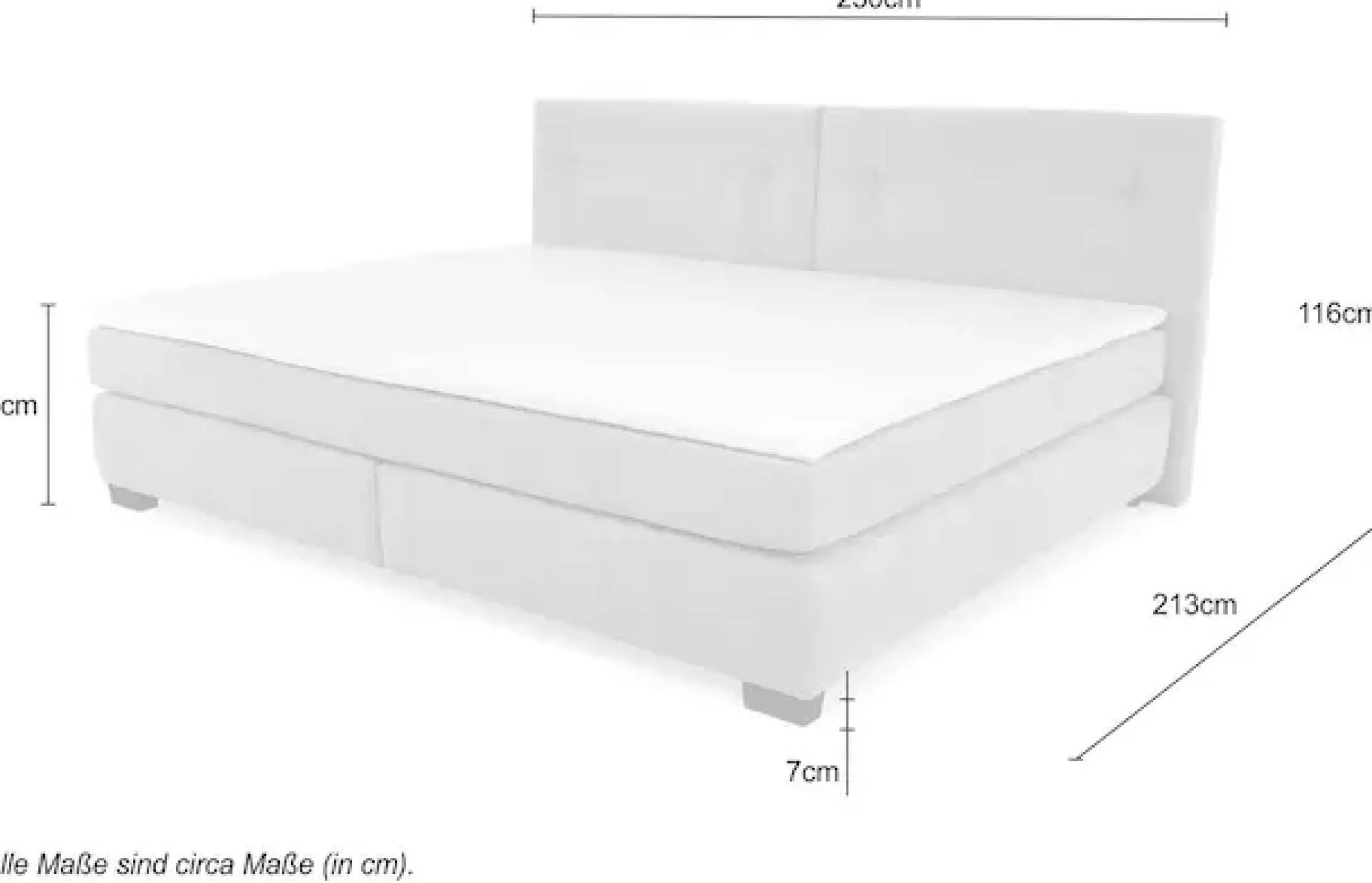 Jockenhöfer Gruppe Boxspringbett »FAMILY, Familienbett mit Taschenfederkernmatratze H3« mit Kaltschaum-Topper, hochwertiger Microfaser-Bezug, 240x200 cm