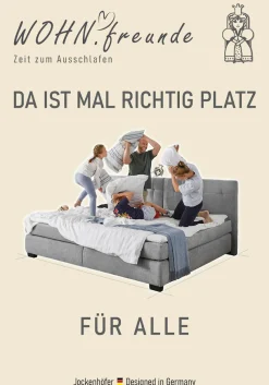 Jockenhöfer Gruppe Boxspringbett »FAMILY, Familienbett mit Taschenfederkernmatratze H3« mit Kaltschaum-Topper, hochwertiger Microfaser-Bezug, 240x200 cm