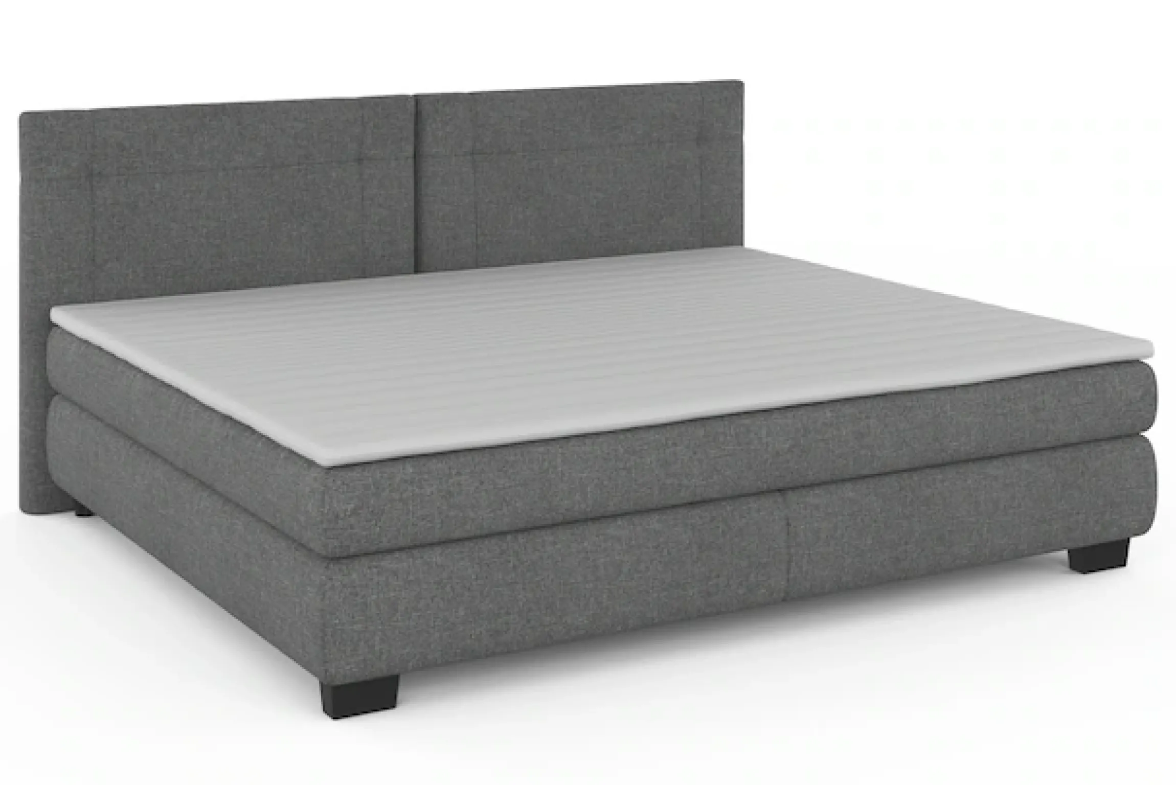 Jockenhöfer Gruppe Boxspringbett »FAMILY, Familienbett mit Taschenfederkernmatratze H3« mit Kaltschaum-Topper, hochwertiger Microfaser-Bezug, 240x200 cm