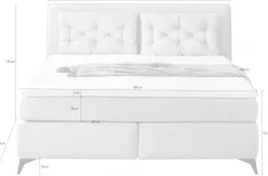 Jockenhöfer Gruppe Boxspringbett »Chalet, inklusive Kissen« Wende-Bonell-Federkern-Matratze (H2/H3), PU-Schaum Topper