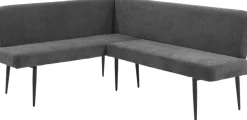 Jockenhöfer Gruppe Eckbankgruppe »Melvin (Set, 4-tlg. Tisch, Bank und 2 Stühle), Taschenfederkern« Set,Tisch (120x75cm) schwarz, Bank und Stühle anthrazit oder beige