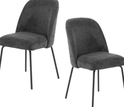 Jockenhöfer Gruppe Eckbankgruppe »Melvin (Set, 4-tlg. Tisch, Bank und 2 Stühle), Taschenfederkern« Set,Tisch (120x75cm) schwarz, Bank und Stühle anthrazit oder beige