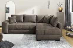 Jockenhöfer Gruppe Ecksofa »Amalfi, L-Form, B: 270 cm, Liegefl. 146x224 cm, Dauerschlafsofa« Tonnentaschen-Federkern, Topper, Bettkasten & Kissen