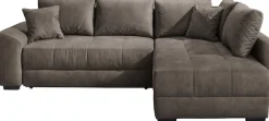 Jockenhöfer Gruppe Ecksofa »Amalfi, L-Form, B: 270 cm, Liegefl. 146x224 cm, Dauerschlafsofa« Tonnentaschen-Federkern, Topper, Bettkasten & Kissen