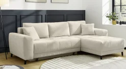 Jockenhöfer Gruppe Ecksofa »Beverly L-Form, B: 251 cm« mit Schlaffunktion, Bettkasten & Zierkissen
