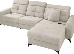 Jockenhöfer Gruppe Ecksofa »Chillout L-Form, B: 288 cm, elektr. Relaxfunktion im Sitz und Ottomane« 140kg Belastbarkeit je Sitz, Kopfteilverstellung & Zierkissen