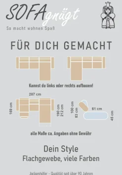 Jockenhöfer Gruppe Ecksofa »Chillout L-Form, B: 288 cm, elektr. Relaxfunktion im Sitz und Ottomane« 140kg Belastbarkeit je Sitz, Kopfteilverstellung & Zierkissen