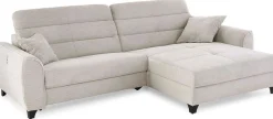 Jockenhöfer Gruppe Ecksofa »Double One L-Form, B: 288 cm, 2x120 cm breite, elektr. Relaxfunktionen« Kopfteilverstellung, USB-Anschluss & Zierkissen