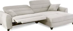 Jockenhöfer Gruppe Ecksofa »Double One L-Form, B: 288 cm, 2x120 cm breite, elektr. Relaxfunktionen« Kopfteilverstellung, USB-Anschluss & Zierkissen