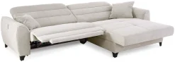 Jockenhöfer Gruppe Ecksofa »Double One L-Form, B: 288 cm, 2x120 cm breite, elektr. Relaxfunktionen« Kopfteilverstellung, USB-Anschluss & Zierkissen