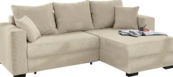 Jockenhöfer Gruppe Ecksofa »Elmau, Größe Ottomane: L,B:235cm« mit Schlaffunktion, Bettkasten & 2 Zierkissen
