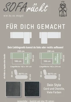 Jockenhöfer Gruppe Ecksofa »Elmau, Größe Ottomane: L,B:235cm« mit Schlaffunktion, Bettkasten & 2 Zierkissen