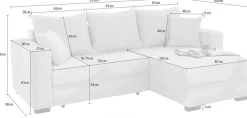 Jockenhöfer Gruppe Ecksofa »Elmau, Größe Ottomane: L,B:235cm« mit Schlaffunktion, Bettkasten & 2 Zierkissen