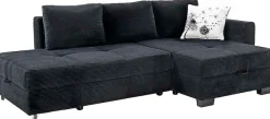 Jockenhöfer Gruppe Ecksofa »Fantasy L-Form, B: 247 cm, Dreh-Schwenk-Ottomane« mit Schlaffunktion, Bettkasten & Zierkissen, wandelbar zum Big-Sofa