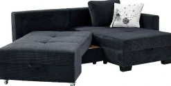 Jockenhöfer Gruppe Ecksofa »Fantasy L-Form, B: 247 cm, Dreh-Schwenk-Ottomane« mit Schlaffunktion, Bettkasten & Zierkissen, wandelbar zum Big-Sofa