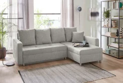 Jockenhöfer Gruppe Ecksofa »Kappeln L-Form, B: 228 cm« mit Schlaffunktion, Bettkasten & Zierkissen