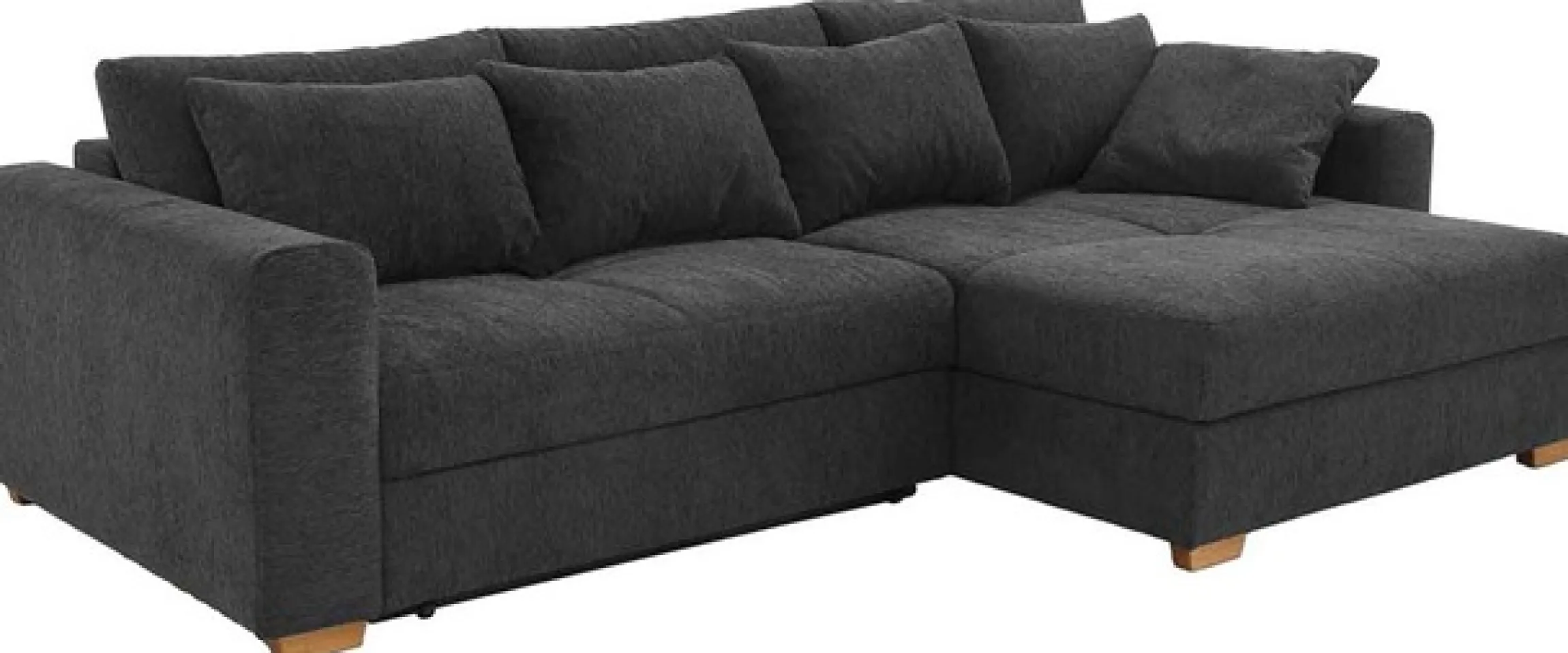 Jockenhöfer Gruppe Ecksofa »Kampen L-Form, B: 288 cm, Liegefl. 153x245 cm« mit Schlaffunktion, Bettkasten & Zierkissen, Federkern