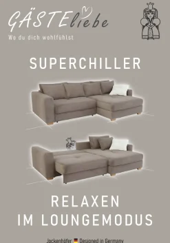 Jockenhöfer Gruppe Ecksofa »Kampen L-Form, B: 288 cm, Liegefl. 153x245 cm« mit Schlaffunktion, Bettkasten & Zierkissen, Federkern