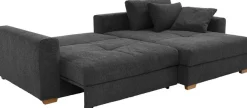 Jockenhöfer Gruppe Ecksofa »Kampen L-Form, B: 288 cm, Liegefl. 153x245 cm« mit Schlaffunktion, Bettkasten & Zierkissen, Federkern