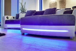 Jockenhöfer Gruppe Ecksofa »Laredo L-Form, B: 322 cm, Heimkino für die ganze Familie« mit RGB-LED-Beleuchtung, Soundsystem & Zierkissen