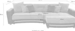 Jockenhöfer Gruppe Ecksofa »Laredo L-Form, B: 322 cm, Heimkino für die ganze Familie« mit RGB-LED-Beleuchtung, Soundsystem & Zierkissen