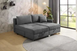 Jockenhöfer Gruppe Ecksofa »Lemberg L-Form, B: 232 cm, Dreh-Schwenk-Ottomane« mit Schlaffunktion, Bettkasten & Zierkissen, wandelbar zum Big-Sofa
