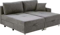 Jockenhöfer Gruppe Ecksofa »Lemberg L-Form, B: 232 cm, Dreh-Schwenk-Ottomane« mit Schlaffunktion, Bettkasten & Zierkissen, wandelbar zum Big-Sofa