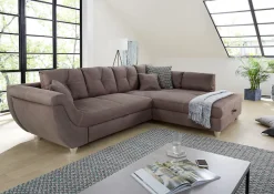 Jockenhöfer Gruppe Ecksofa »Maranello L-Form, B: 330 cm« mit Schlaffunktion, Bettkasten & Zierkissen