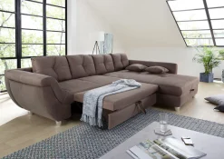Jockenhöfer Gruppe Ecksofa »Maranello L-Form, B: 330 cm« mit Schlaffunktion, Bettkasten & Zierkissen