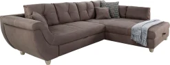 Jockenhöfer Gruppe Ecksofa »Maranello L-Form, B: 330 cm« mit Schlaffunktion, Bettkasten & Zierkissen