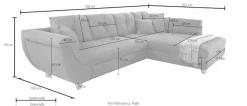 Jockenhöfer Gruppe Ecksofa »Maranello L-Form, B: 330 cm« mit Schlaffunktion, Bettkasten & Zierkissen