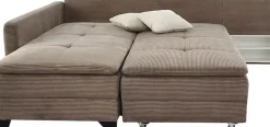 Jockenhöfer Gruppe Ecksofa »Madrid L-Form, B: 306 cm, Liegefl. 180x200 cm, Dauerschläfer« mit Bettfuntkion, Bettkasten, Topper & Regal, Boxspringbettaufbau