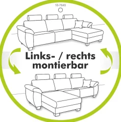 Jockenhöfer Gruppe Ecksofa »Nivaris L-Form, B: 197 cm« mit Schlaffunktion & Bettkasten, Unser Dauertiefpreis