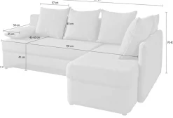 Jockenhöfer Gruppe Ecksofa »Nivaris L-Form, B: 197 cm« mit Schlaffunktion & Bettkasten, Unser Dauertiefpreis