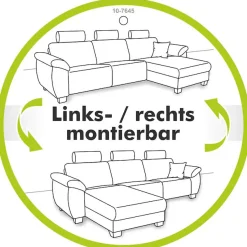 Jockenhöfer Gruppe Ecksofa »Rascasse L-Form, B: 322 cm« mit Zierkissen, XXL-Sofa