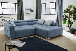 Jockenhöfer Gruppe Ecksofa »Salerno L-Form, B: 280 cm« im Big-Sofa-Style, mit Kopfteilverstellung & Zierkissen