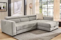 Jockenhöfer Gruppe Ecksofa »San Marino L-Form, B: 300 cm, mit 30 cm elektr. Sitztiefenverstellung« mit Bettkasten, Kopfteilverstellung, USB-Anschluss & Zierkissen