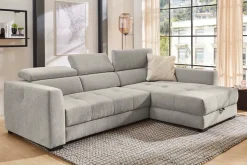 Jockenhöfer Gruppe Ecksofa »San Marino L-Form, B: 300 cm, mit 30 cm elektr. Sitztiefenverstellung« mit Bettkasten, Kopfteilverstellung, USB-Anschluss & Zierkissen