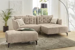 Jockenhöfer Gruppe Ecksofa »Salo L-Form, B: 251 cm« im Retrolook mit Wellenfederung, mit Zierkissen