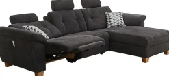 Jockenhöfer Gruppe Ecksofa »Savona L-Form, B: 299cm« mit elektr. Relaxfunktion, USB, 2 Zierkissen & 3 Kopfstützen