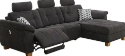 Jockenhöfer Gruppe Ecksofa »Savona L-Form, B: 299cm« mit elektr. Relaxfunktion, USB, 2 Zierkissen & 3 Kopfstützen